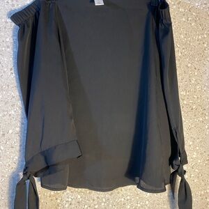 White House Black Market Black Off-Shoulder Blouse